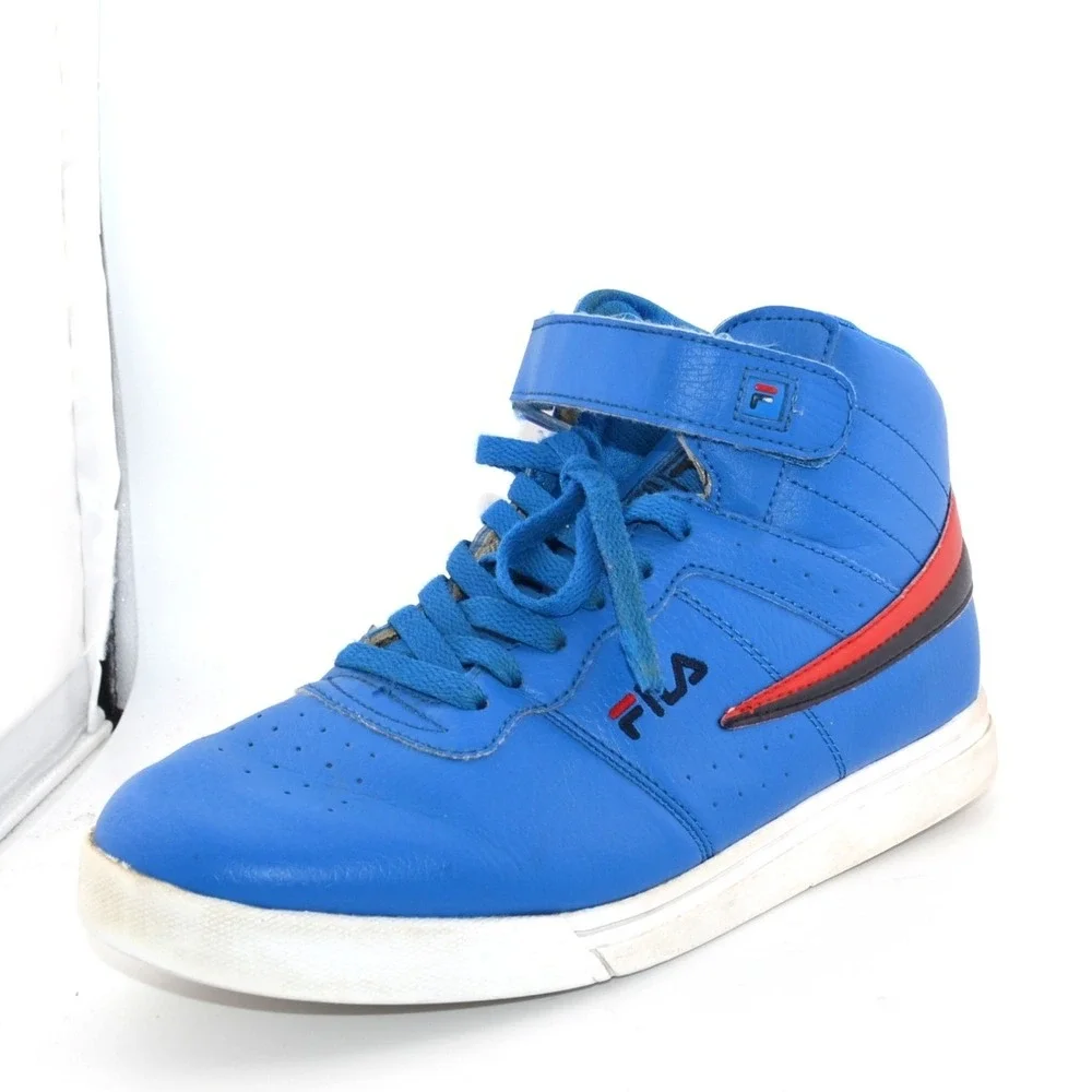Fila‎ High Top Sneakers Casual Everyday Summer Blue Red Youth Size 7 Shoes Bold